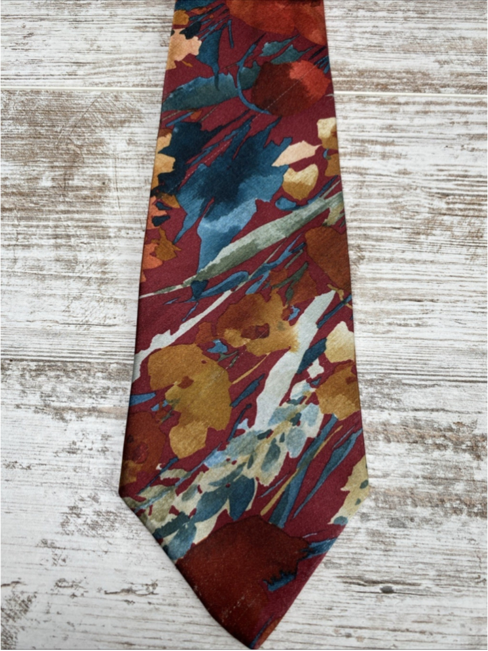 Vintage Regal Abstract Tie Multicolor USA Made 100% Polyester 57x3.5 Retro Bold